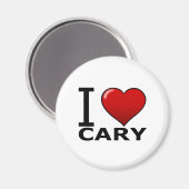 CARY, NCが大好き – ノースカロライナ マグネット (正面/裏面)