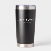 Cary Yoga Collective - Sleek Black Travel Mug 保温保冷タンブラー (背面)
