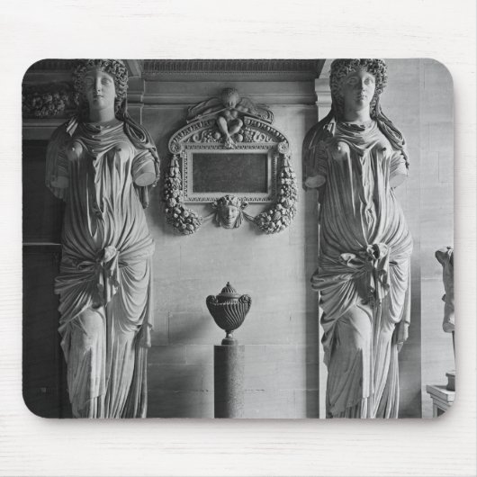 Caryatidsからの2台のcaryatidsの眺め マウスパッド (正面)