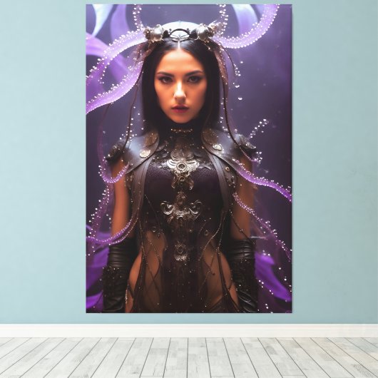 Carybdea Brevipedalia 062 キャンバスプリント (インサイチュ (ウッドフロア))