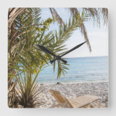 Cas Abao – 熱帯ビーチ脱出#3 #ocean #wall スクエア壁時計 (正面)