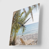 Cas Abao – 熱帯ビーチ脱出#3 #ocean #wall スクエア壁時計 (傾斜)