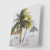 Cas Abao – 熱帯ビーチ脱出#4 #ocean #wall スクエア壁時計 (傾斜)