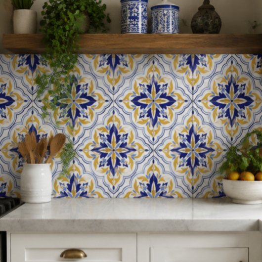 Casa Valencia Amber Medallion Mediterranean タイル