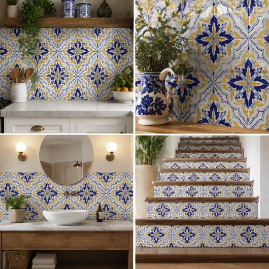 Casa Valencia Amber Medallion Mediterranean タイル