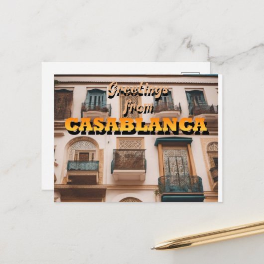 CASABLANCAからの挨拶 ポストカード (正面/裏面インサイチュ)