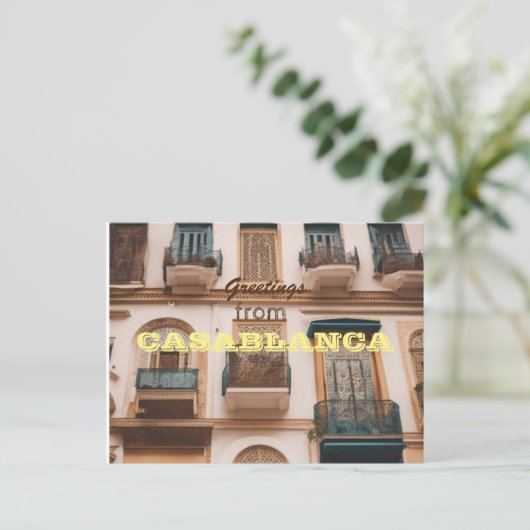 CASABLANCAからの挨拶 ポストカード (スタンド正面)