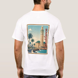 Casablanca Morocco Vector Skyline T-Shirt. Tシャツ