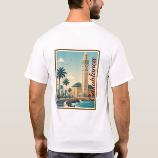 Casablanca Morocco Vector Skyline T-Shirt. Tシャツ