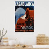 Casablanca Morocco Vintage Travel Poster ポスター (キッチン)