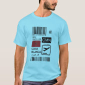 Casablanca travel ticket tシャツ (正面)