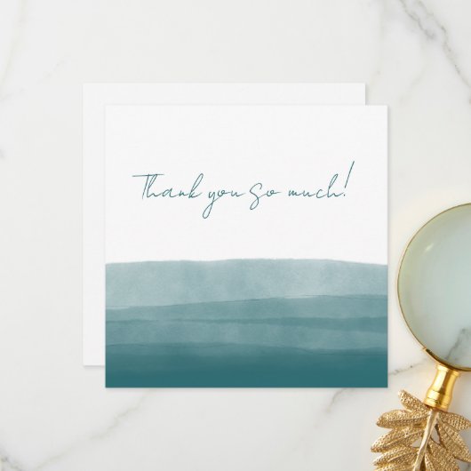 Casal Watercolor Abstract サンキューカード (正面/裏面インサイチュ)