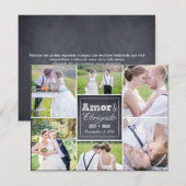 Casamento Collage riscado cartões de agradecimento 招待状 (正面/裏面)