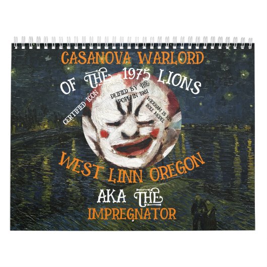 CASANOVA WARLORD MORES WEST LINN OREGON カレンダー (カバー)