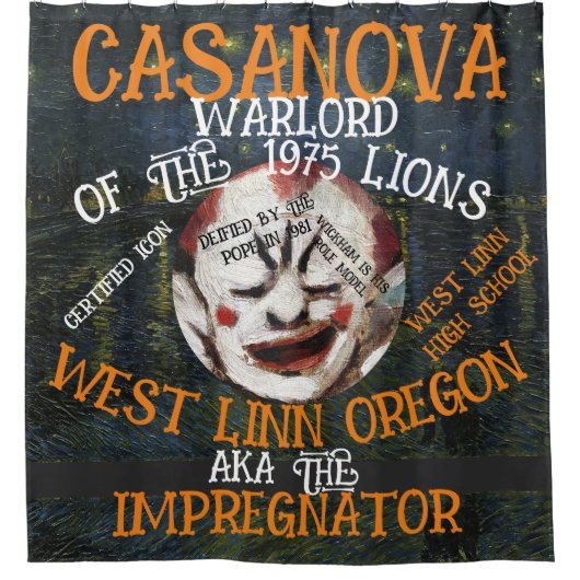 CASANOVA WARLORD MORES WEST LINN OREGON シャワーカーテン (正面)