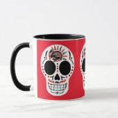 CasaQのアステカなワシのCalaveraのコーヒー・マグ マグカップ (左)