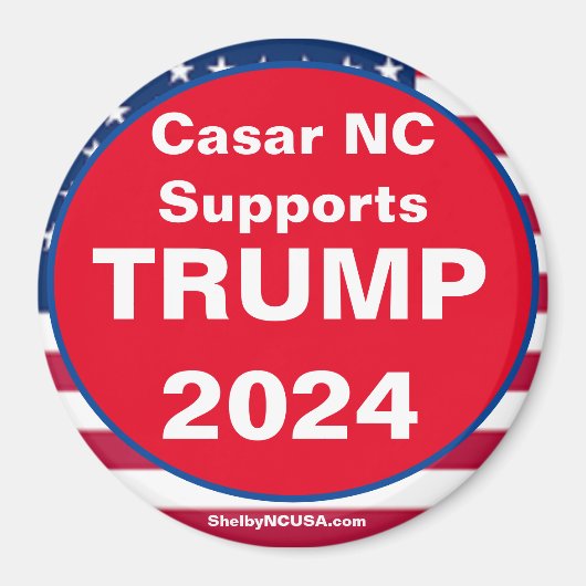 Casar NCがTRUMP 2024愛国心をサポート マグネット (正面)