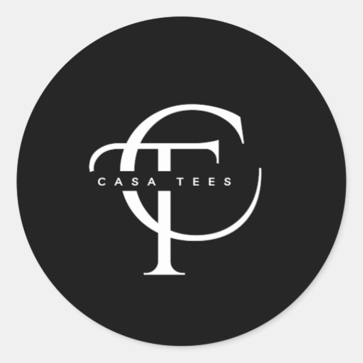 "CasaTees:表現自分のスタイル" ラウンドシール (正面)