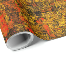 Casca de arvore virtual, com tons de living coral ラッピングペーパー