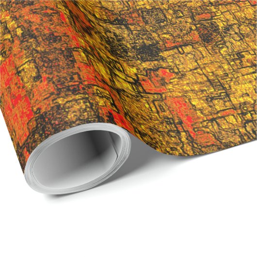 Casca de arvore virtual, com tons de living coral ラッピングペーパー (ロールコーナー)