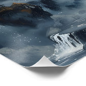 Cascada en el Bosque: Impresionista y Realista. ポスター (コーナー)