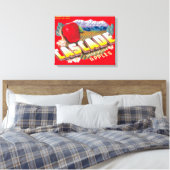 Cascade Apple Label (赤) – カシミア,ワシントン キャンバスプリント (インサイチュ (寝室))