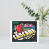 Cascade Apple Label （青） – カシミア，ワシントン ポストカード (スタンド正面)