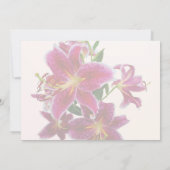 Cascade of Stargazer Lilies Wedding Products 招待状 (裏面)
