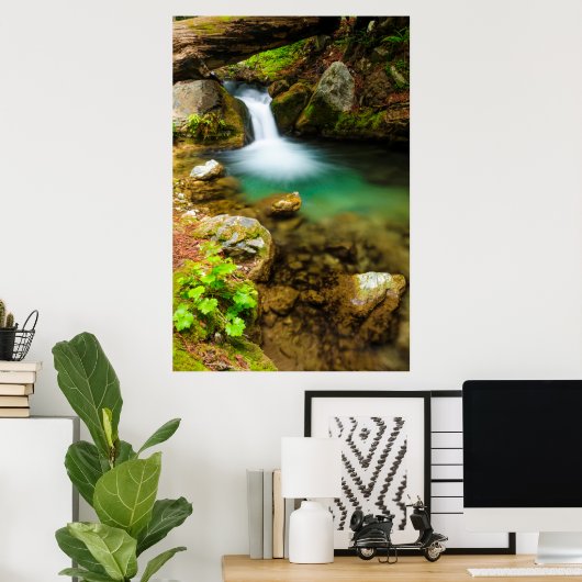 Cascade on Hare Creek, California ポスター (ホームオフィス)