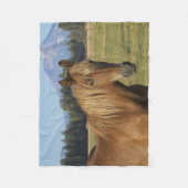 Cascade Range | Chestnut Horse フリースブランケット (正面)
