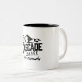 Cascade Range USAカナダのロゴ。 ツートーンマグカップ (正面右)