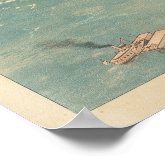 CascadeLocksポスターのヴィンテージオープン ポスター (角)