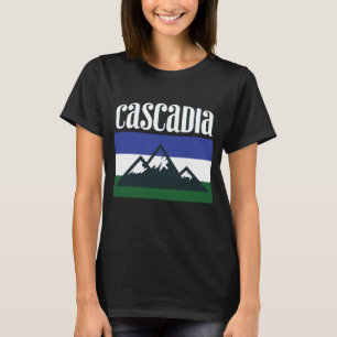 Cascadiaダグの旗の太平洋の北西Tシャツのギフト Tシャツ
