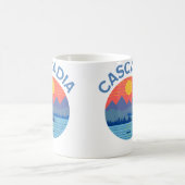 Cascadia Fishing Hiking Camping コーヒーマグカップ (中央)