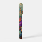 Cascading Autumn Leaves, Colorful Fall Design iPhoneケース (右側面)