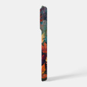 Cascading Autumn Leaves, Colorful Fall Design iPhoneケース (左側面)