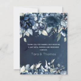 Cascading Peonies 結婚's Thank You サンキューカード