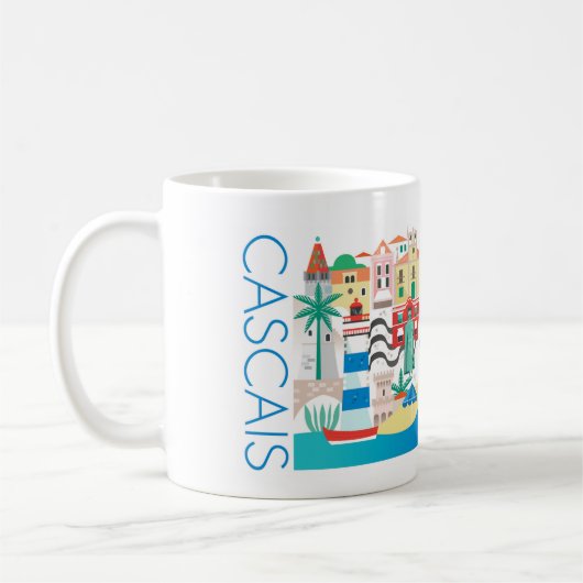 Cascais,ポルトガル11ozまたは15oz Mug コーヒーマグカップ (左)