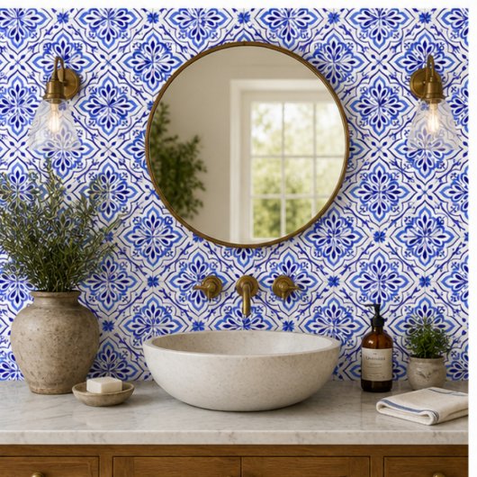Cascais Elegance Delicate Blue Mediterranean タイル