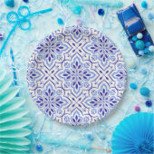 Cascais Elegance Delicate Blue Mediterranean ペーパープレート (パーティー)