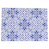 Cascais Elegance Delicate Blue Mediterranean ラージペーパーバッグ (裏面)