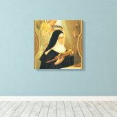 CasciaのSt. RitaとThorns Angelの王冠 キャンバスプリント (インサイチュ (ウッドフロア))