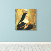 CasciaのSt. RitaとThorns Angelの王冠 キャンバスプリント (インサイチュ (ウッドフロア))