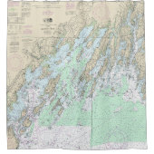 Cascoベイの航海の図表13290 シャワーカーテン (正面)