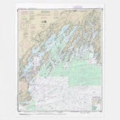 Cascoベイの航海の図表13290 フリースブランケット (正面)