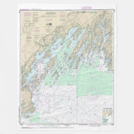 Cascoベイの航海の図表13290 フリースブランケット