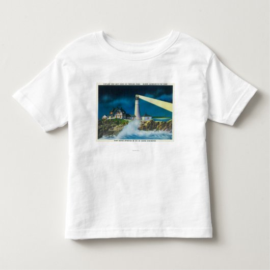 Casco湾のポートランドヘッド灯台の眺め トドラーTシャツ (正面)
