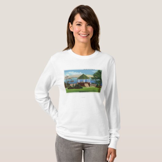 Casco湾の城砦のアレン公園の眺め Tシャツ (正面フル)