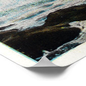 Casco Bay View of the Surf and Rocks ポスター (角)
