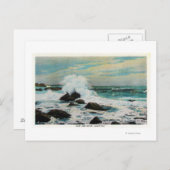 Casco Bay View of the Surf and Rocks ポストカード (正面/裏面)